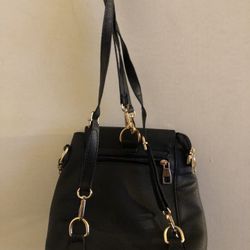 Small Black Backpack Purse 