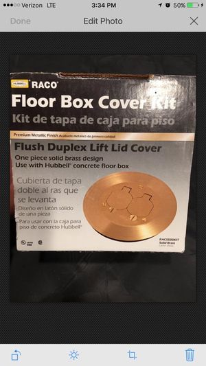 Hubbell Raco Floor Box Cover Kit Flush Duplex Lift Lid Cover For