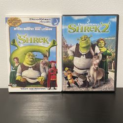 Shrek & Shrek 2 DVD Movie Bundle Dreamworks CIB Y2K Eddie Murphy