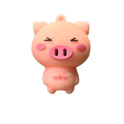 JA RU Pig Wow Key Chain Accessory 2 Inch Pink