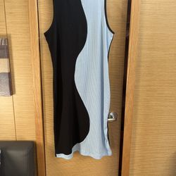 Baby Blue And Navy Dress