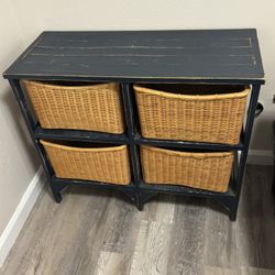 Storage Cabinet With 4 Baskets 