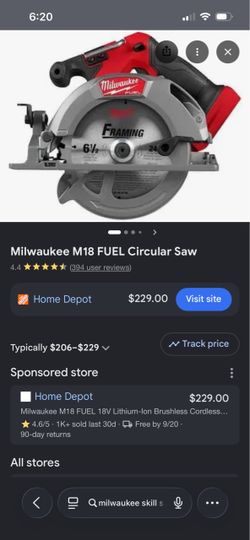Milwaukee saw 6 1/2