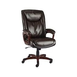 Leather Swivel Executive Chair, Brown (Brand New)