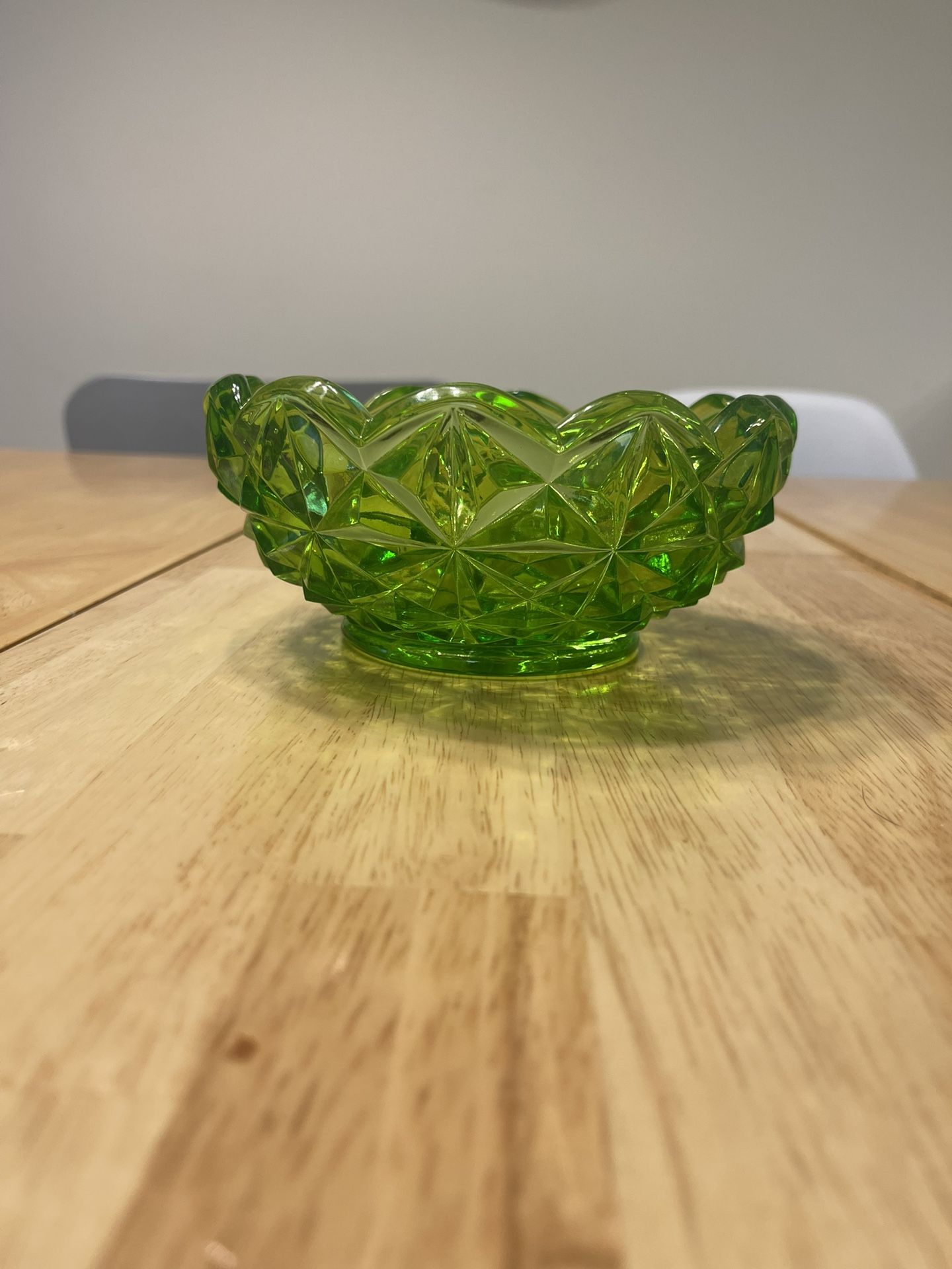 Vintage Indiana Green Glass Bowl