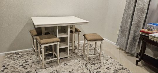Solid wood table with 4 chairs