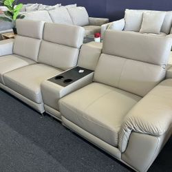 Real leather sofa，$1500