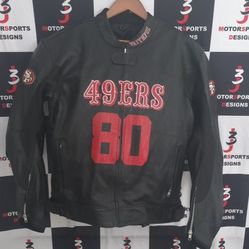 Forty-Niners Leather Motorcycle Jacket