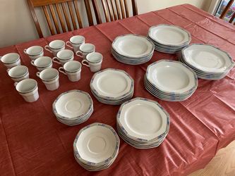 Beautiful “Southwest” Christopher Stuart Porcelain Service for 12 Dinnerware China Set, Oven, Dishwasher, Microwave Safe!