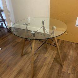 Round Glass Dining Table (small)