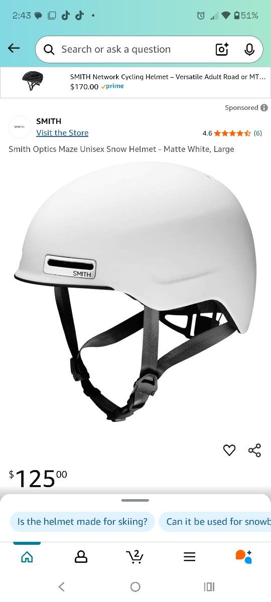 Smith Allure(Maze) Woman's Medium Helmet