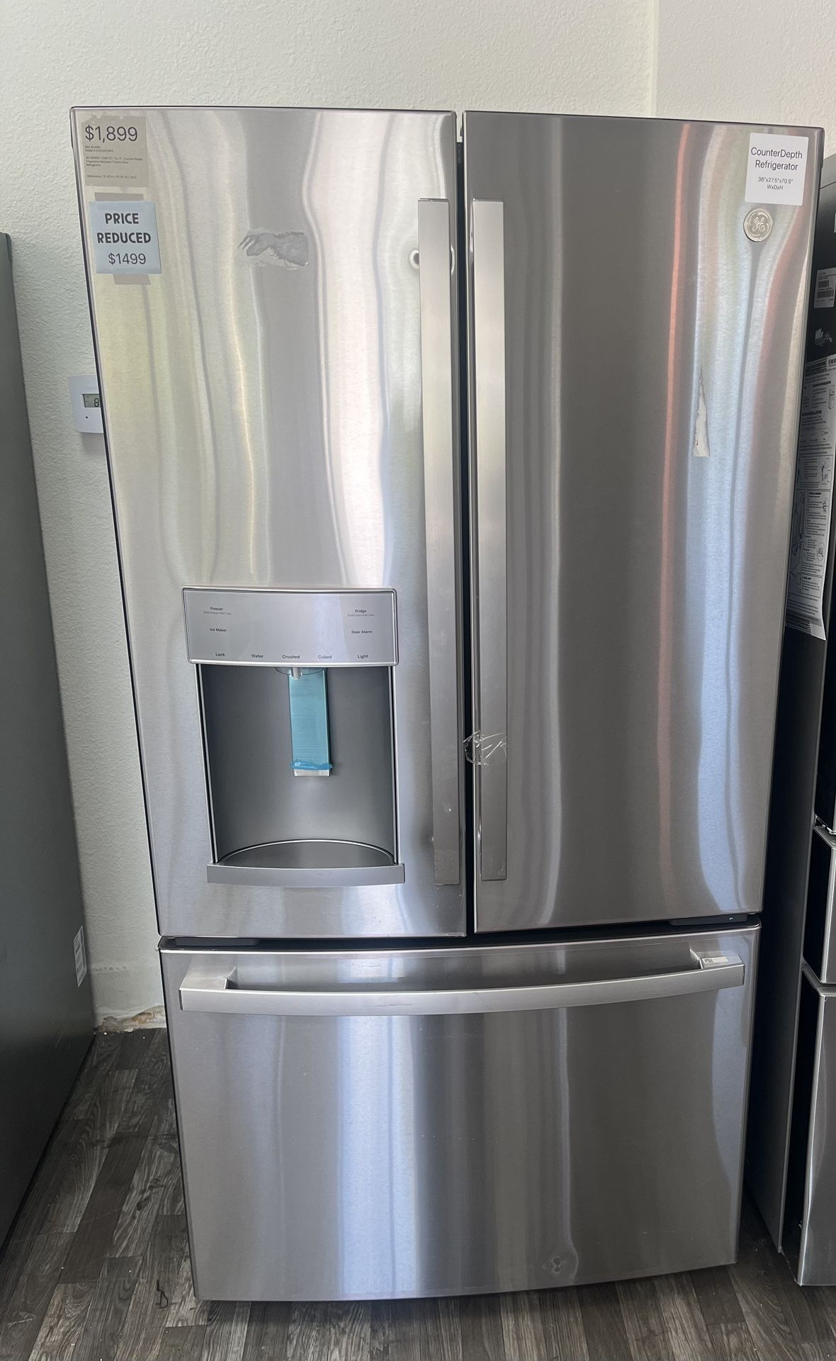 28.5” Deep (W/ Handles On), Counter-Depth, Fingerprint-Resistant French Door Refrigerator W/ 22.1 Cu Ft Capacity By GE At $2200 Off MSRP!