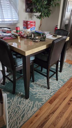 High Top Dining Table And 4 Chairs