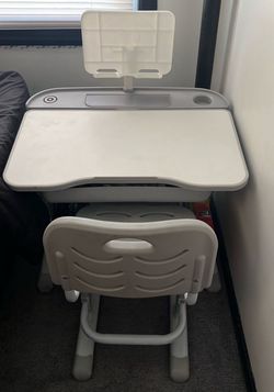 Kids  Desk & Chair Set Height Adjustable Desk w/ Draw