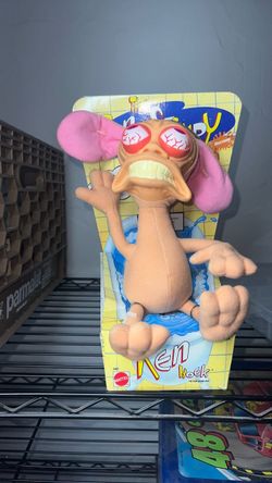 Availabe now onlyVintage 1992 Mattel The Ren & Stimpy Show Talking Ren Hoek Plush Doll NIB