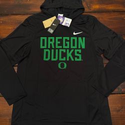 Nike Oregon Ducks Sideline Dri-FIT Long Sleeve Hoodie T-Shirt