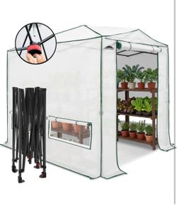 EAGLE PEAK 8x6 Portable Walk-in Greenhouse Instant Pop-up Indoor Outdoor Plant Gardening Green House