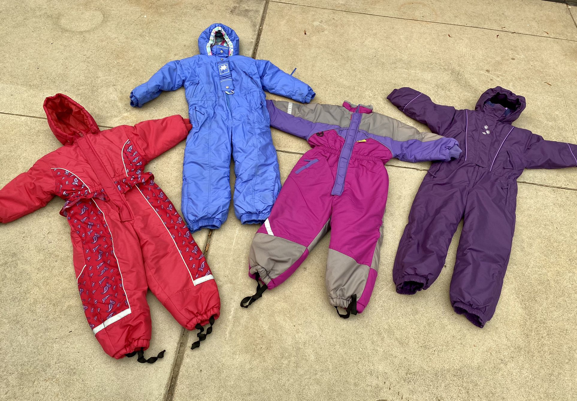 Girls Waterproof Insulated Snow Suits  $35 Each  Size 5, 6, & 7    Rawik, Techno Winter 
