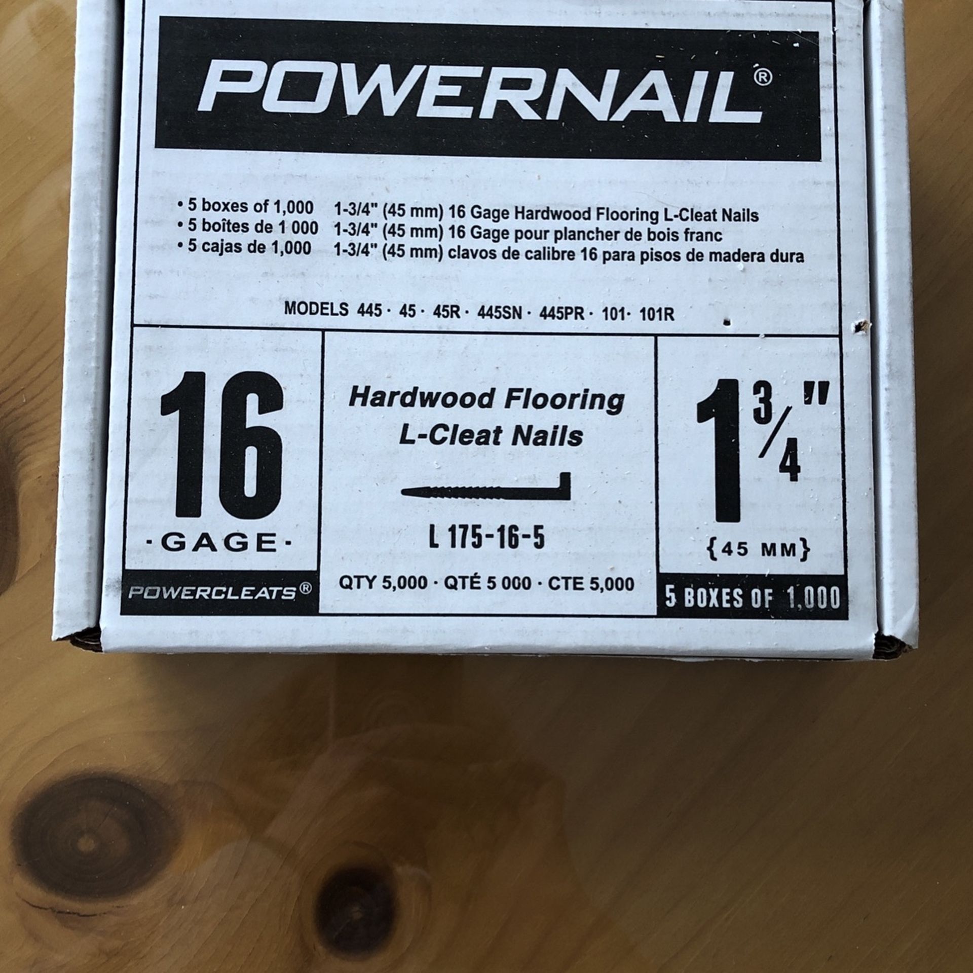 Powernail 16 Gage Hardwood Flooring Cleats 1 3/4”; 5000 Count