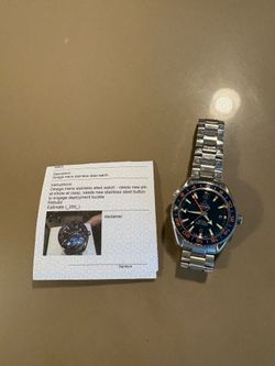 Omega Seamaster GMT stainless steel watch