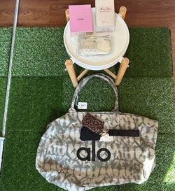 Alo yoga gym bag + Lululemon Wristlets + perfumes bundle