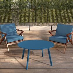 Blue Round Coffee Table ( No Chairs) 