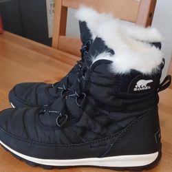 New Sorel Whitney Boots Black Waterproof Women's 9