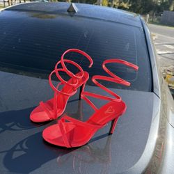 Red Spiral Heels