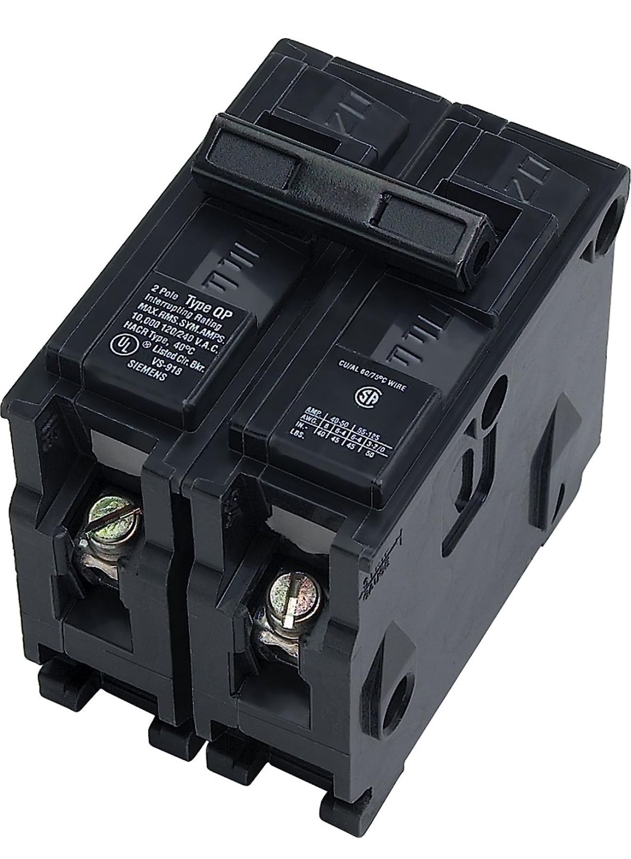 Siemens -HI Q235 35-Amp Double Pole Type QP Circuit Breaker, black