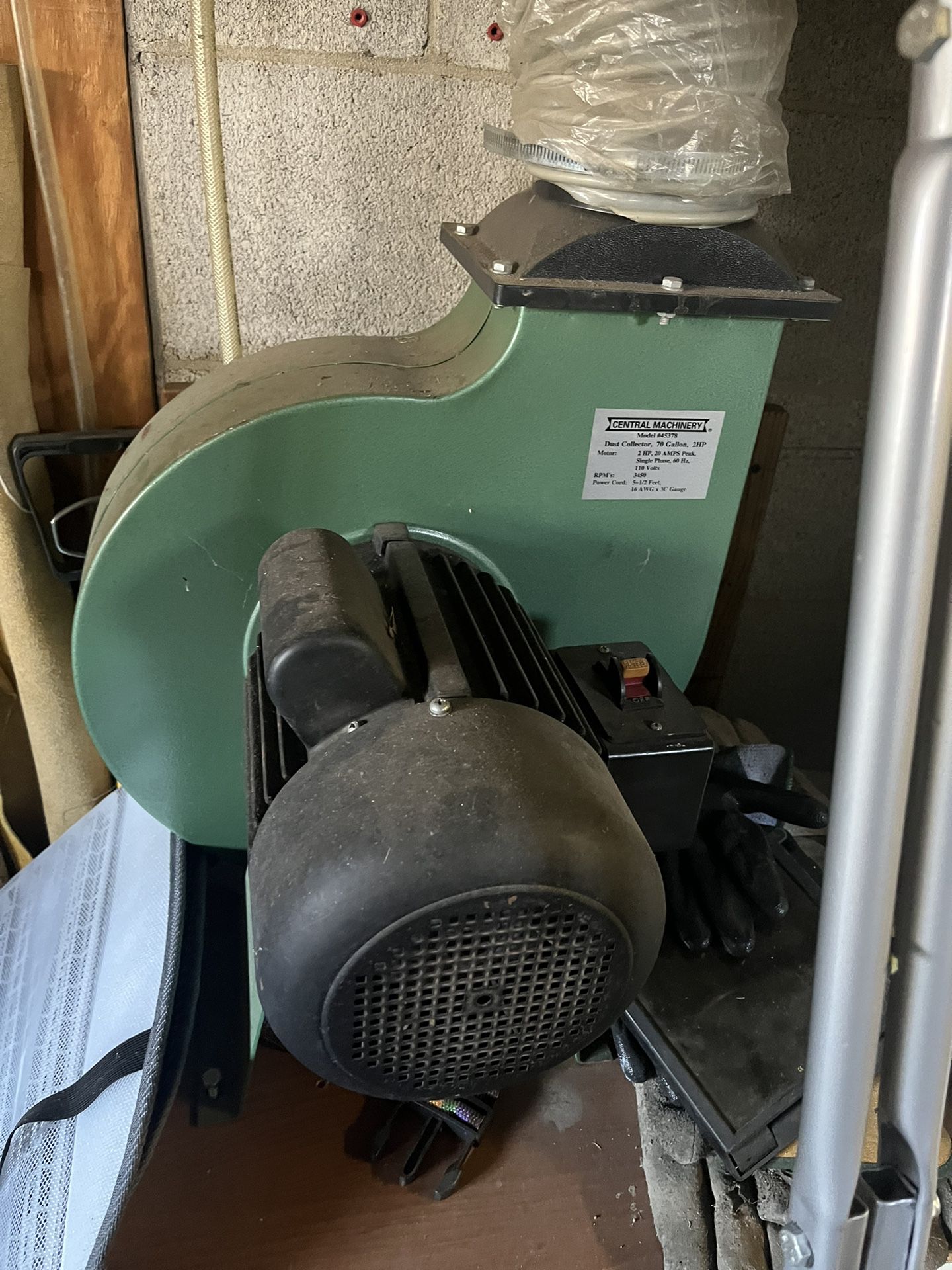 70 Gallon Dust Collector Blower 