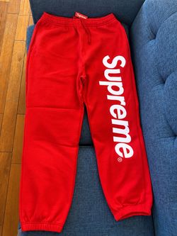 🔥 RED SUPREME SWEATPANTS 🔥