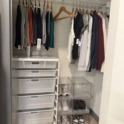 Clear Drop-Front Shoe Boxes – 6 Large – Excellent Condition