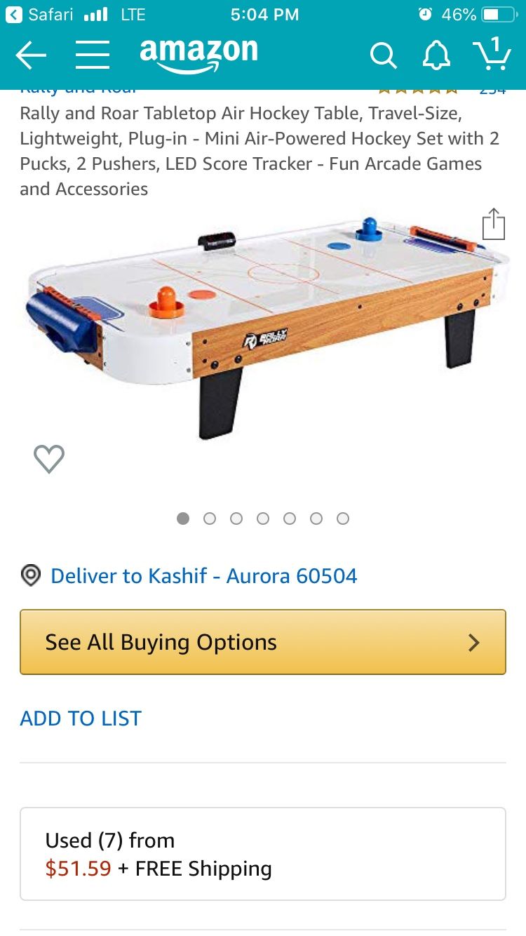 Rally and Roar table top air hockey table
