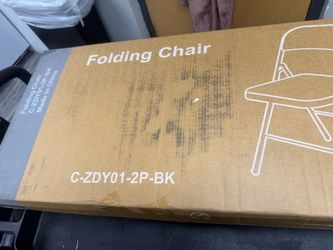 Two pack black folding chairs
