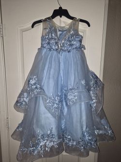 Blue Girls Dress and Slip