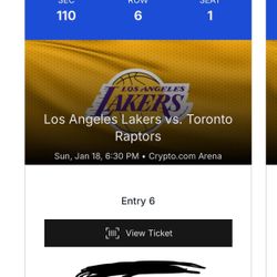Los Angeles Lakers Vs Toronto Raptors Sunday January 18