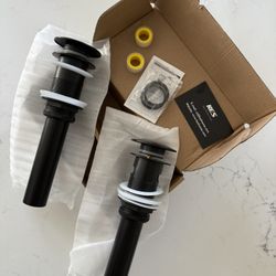 Sink Drain Plunger Black Finish Brand New In Box 