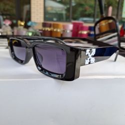 Black Rectangle Sunglasses 