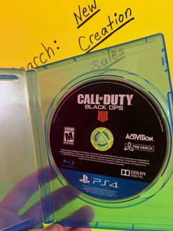 Like-NEW DISC Call of Duty Black Ops 4 IV PS4 PlayStation 4 PS5 Video Game COD BO4 FPS Multiplayer Zombies Blackout Battle Royale Activision Treyarch