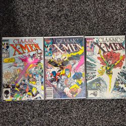 Classic X-Men #7, 8, 9 Comic Book Lot (Claremont / Art Adams Covers)