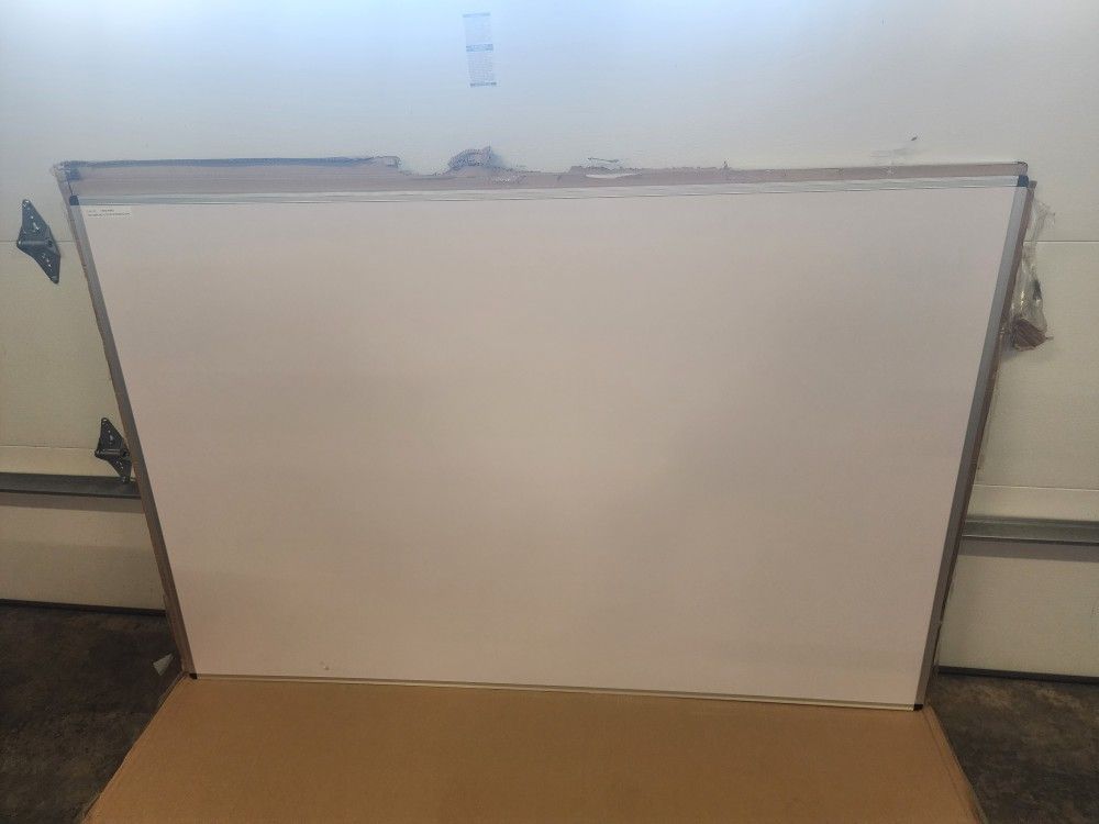 VIZ-PRO Dry Erase Board/Whiteboard, Non-Magnetic, Pack of 2, 6' x 4', Wall Mounted Board for School Office and Home