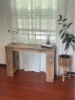 Handcrafted foyer/console table