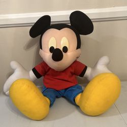 DISNEY Mickey Mouse Mattel Stuffed Animal Large 26" Arcotoys Vintage Plush