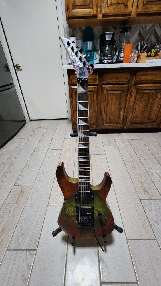 Jackson DXMG EMG-HZ Dinky Reverse Headstock Floyd Rose Custom Paint