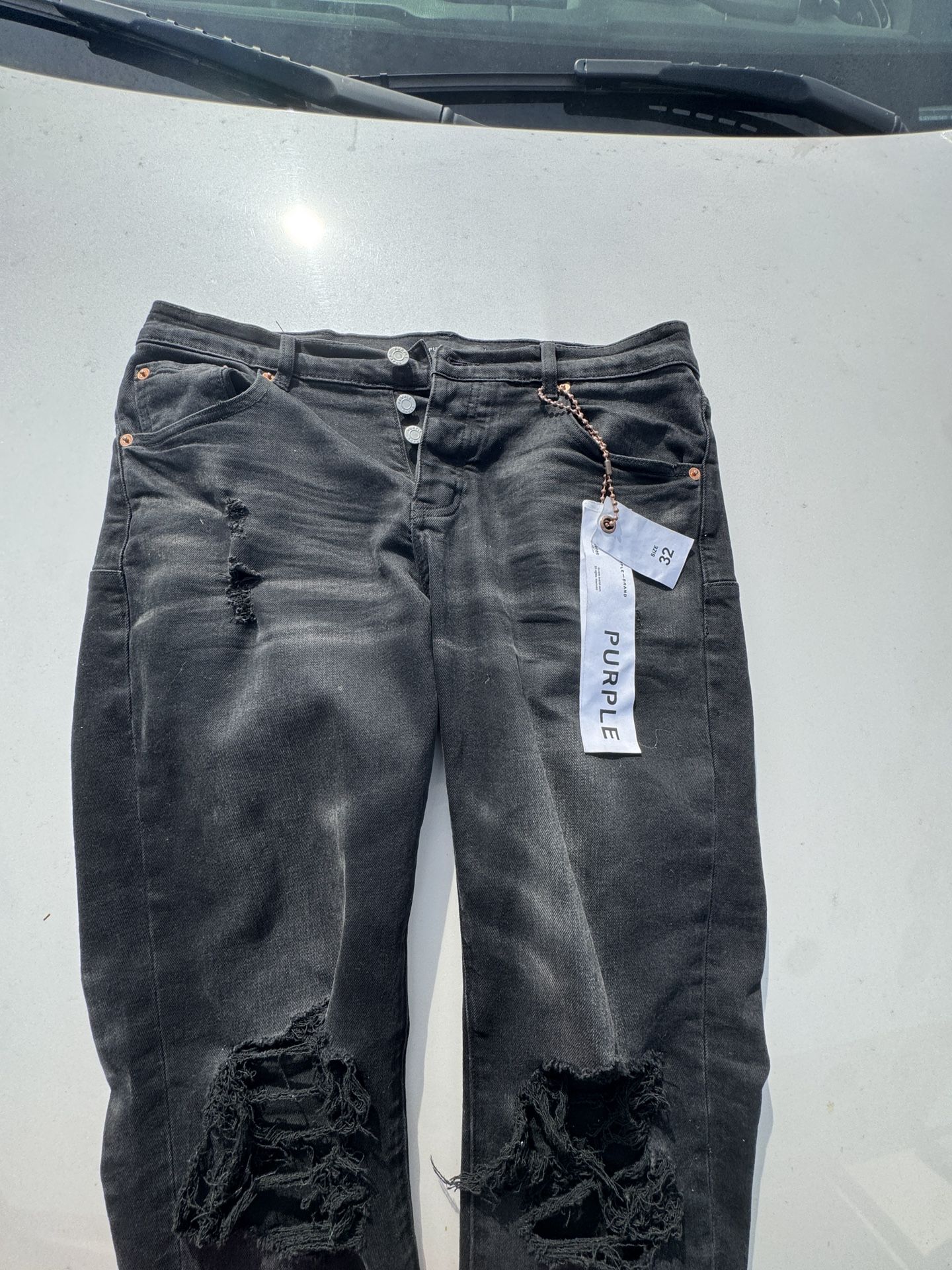 Black Purple Jeans size 32