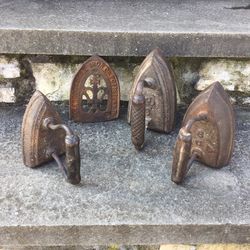 Antique Cast Iron Irons Lot