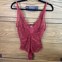 NWT Red Lace Bodysuit - M