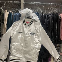 Supreme Rap A Lot Records White Bomber Jacket