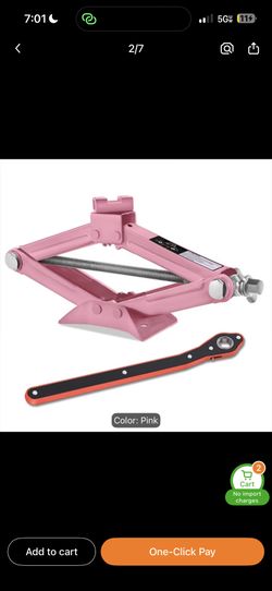 Scissor Jack 1.5 Ton Pink