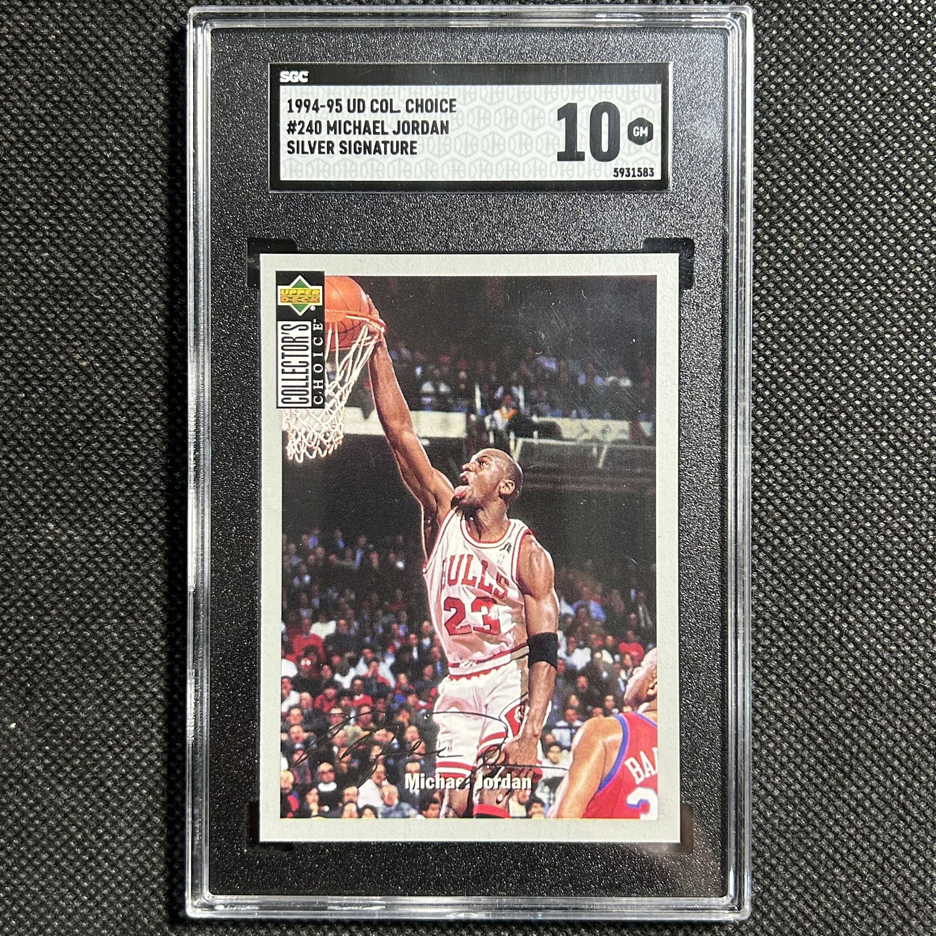1994-95 UD Collectors Choice #240 Michael Jordan Silver Signature SGC 10 GEM MNT